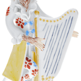 Figur, Affenmusiker Harfe, H 10,5 cm | Meissen Figuren-Edition Affenkapelle