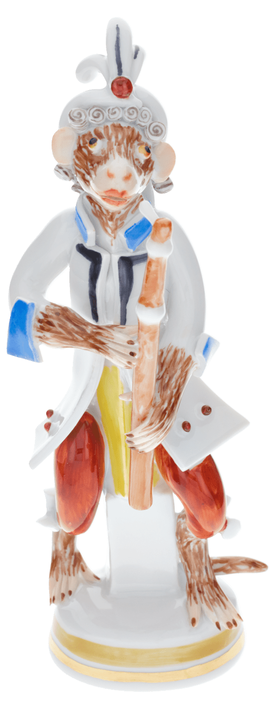 Figur Affenmusiker Oboe, Höhe 12 cm | Meissen Figuren Individuell 90a317 - 83326 - Meissen Weimar