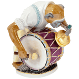Figur Affenmusiker Rhesusaffe als Trommler, handbemalt, H 17 cm | Meissen Limitierte Meisterwerke