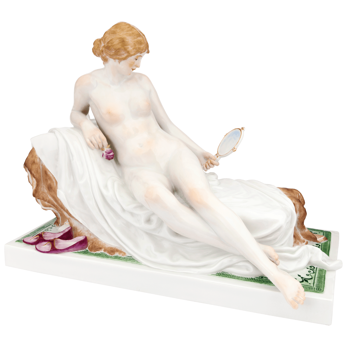 Figur Akt mit Spiegel und Rose, Porzellan, H 26 cm, limitiert | Meissen Limitierte Meisterwerke 900384 - 73662 - Meissen Weimar