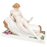 Figur Akt mit Spiegel und Rose, Porzellan, H 26 cm, limitiert | Meissen Limitierte Meisterwerke