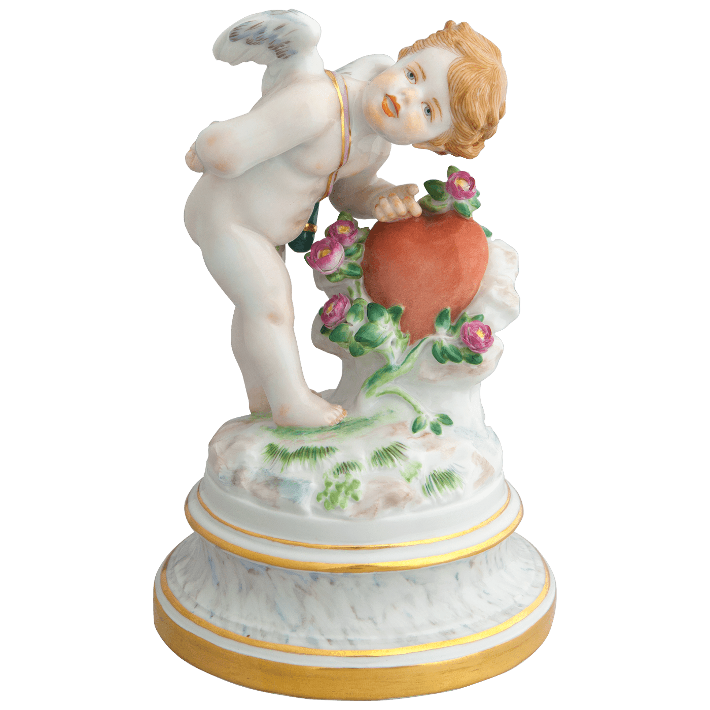 Figur Amor Bunt und gold staffiert, H 17 cm | Meissen Figuren Individuell 900300 - 70685 - Meissen Weimar