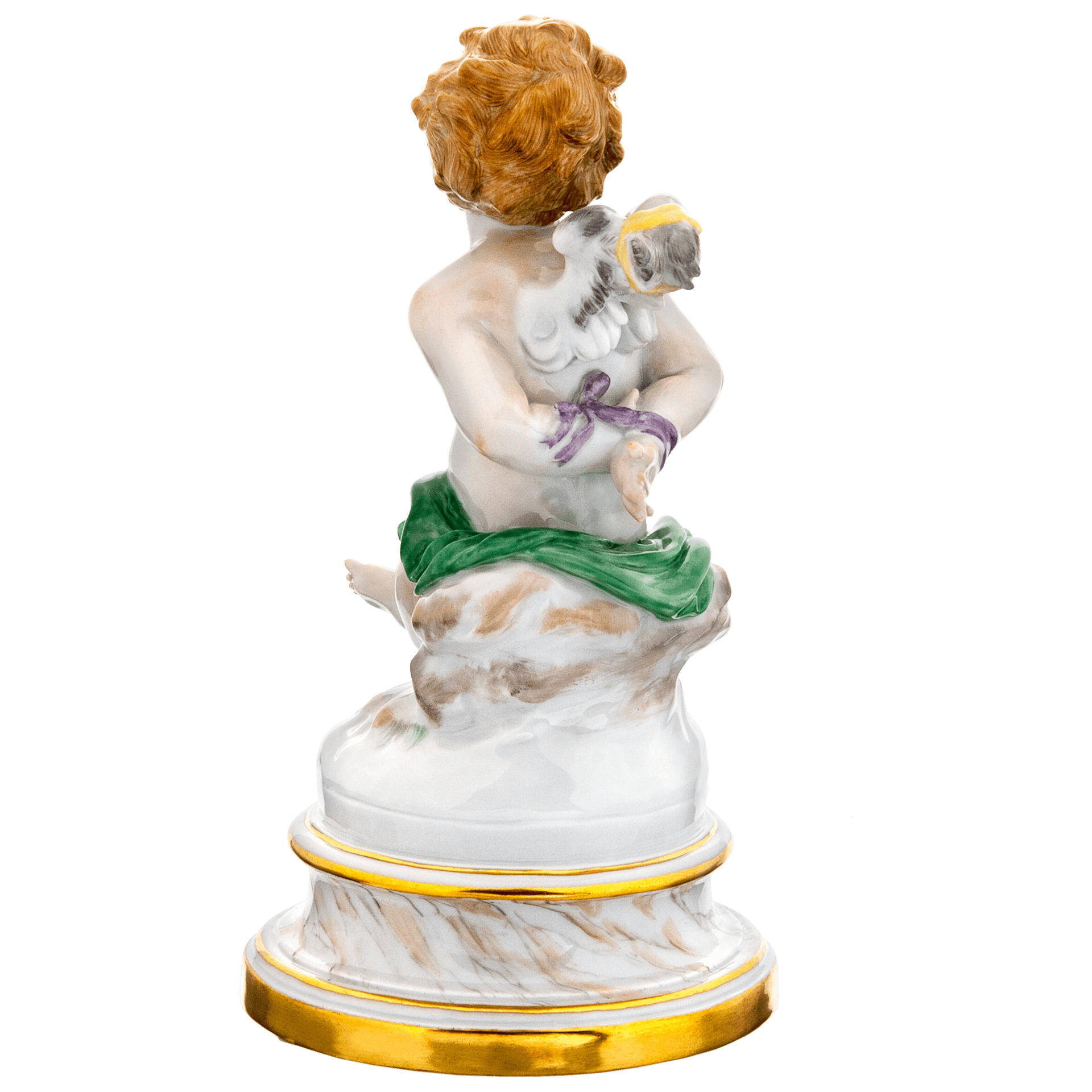 Figur Amor, bunt und gold staffiert, H 19 cm | Meissen Figuren Individuell 900300 - 70666 - Meissen Weimar