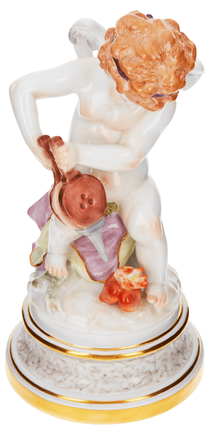 Figur Amor, das Feuer zweier Herzen anfachend, H 20 cm | Meissen Figuren Individuell 900300 - 70672 - Meissen Weimar