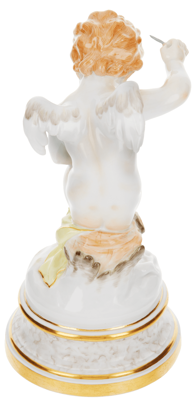 Figur Amor, ein verwundetes Herz flickend, H 18 cm | Meissen Figuren Individuell 900300 - 70665 - Meissen Weimar