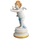 Figur Amor eine lange Nase drehend, bunt und gold staffiert, H 20,5 cm | Meissen Figuren Individuell