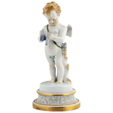 Figur Amor Love not war, farbig und gold staffiert, H 21 cm | Meissen Geschenke