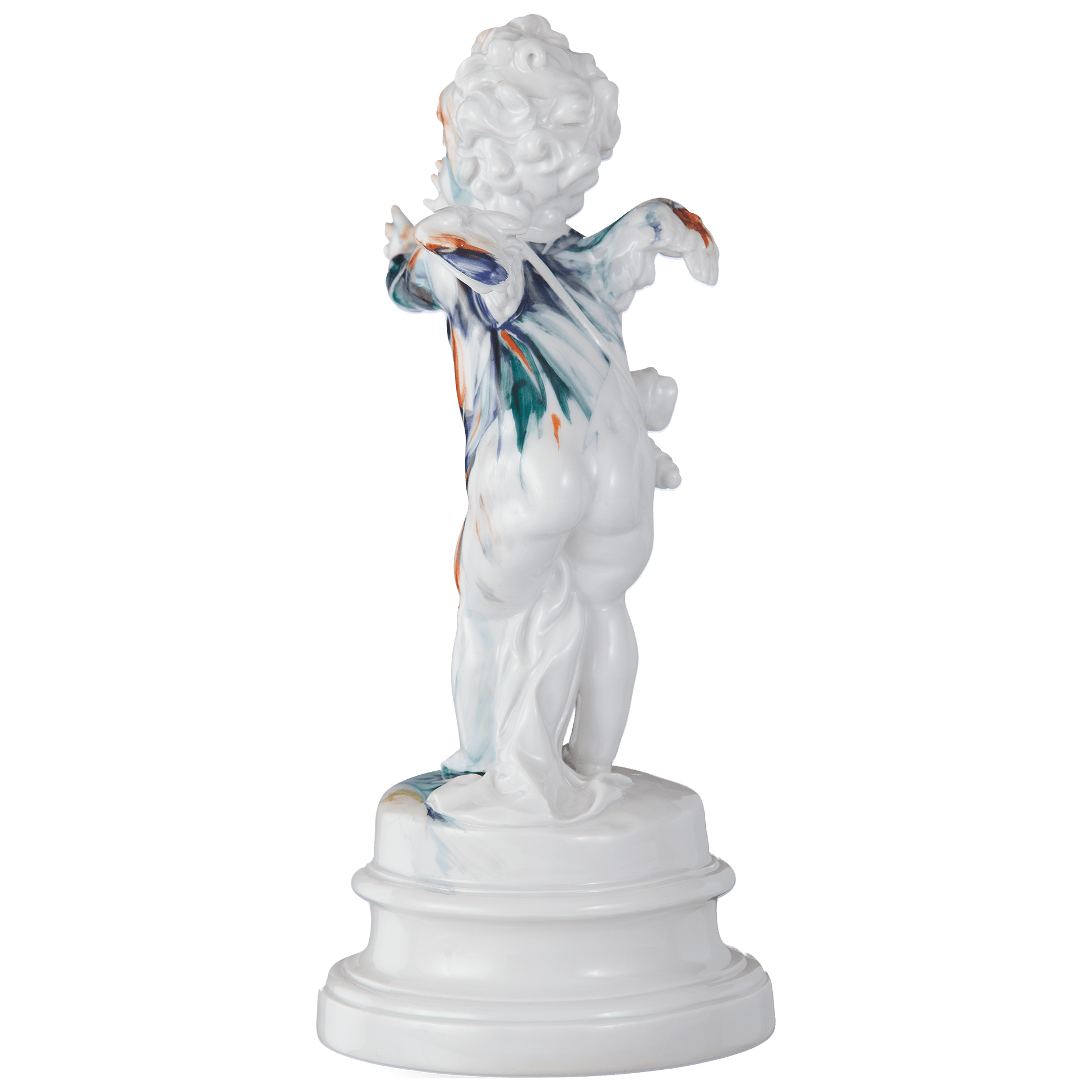 Figur Amor Tattoo, eine lange Nase drehend, H 20,5 cm | Meissen Figuren Individuell 90a389 - 70689 - Meissen Weimar