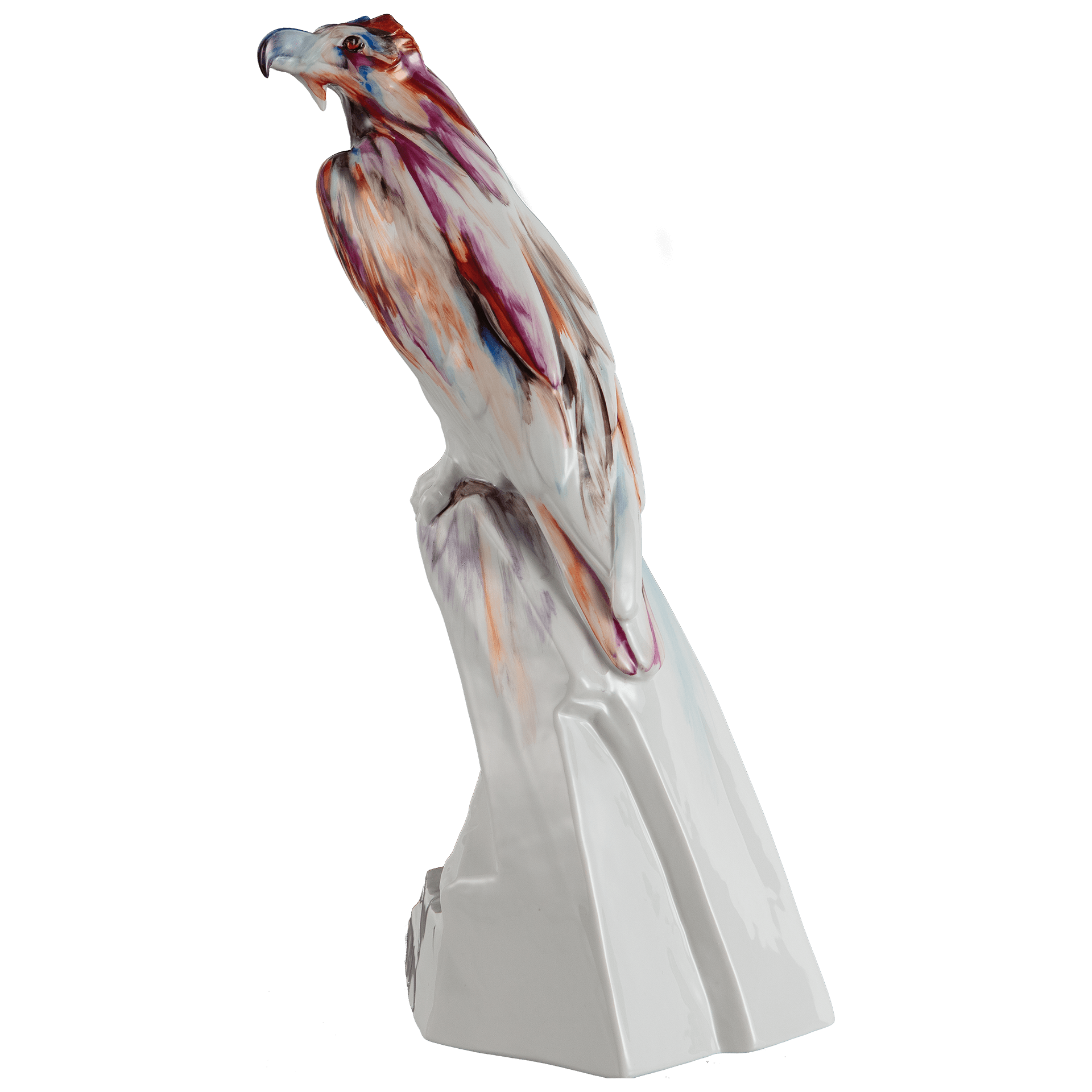 Figur Bartgeier, Rot, H 27 cm | Meissen Unikate 90a420 - 77398 - Meissen Weimar