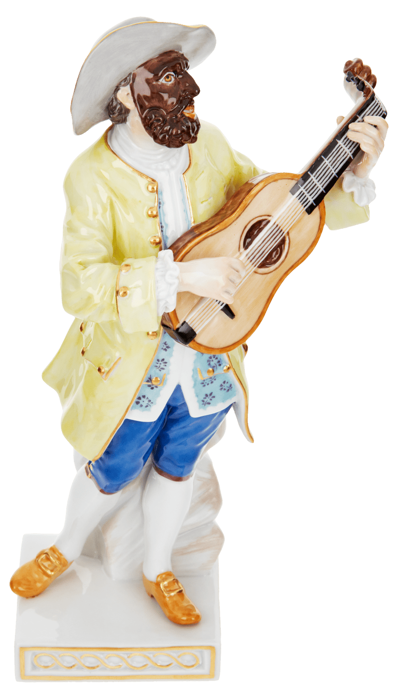 Figur Boaro, Bunt und gold staffiert, H 18 cm | Meissen Figuren - Edition Italienische Komödie 900300 - 64566 - Meissen Weimar