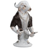 Figur Büffel Mr. Respect, bunt und gold staffiert, H 19,5 cm | Meissen Figuren-Edition Ladies & Gentlemen