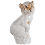 Figur, Chinesisches Jahrestier Tiger gelbes Fell, H 12 cm | Meissen Figuren chinesisches Jahrestier