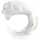 Figur Chinesisches Tierkreiszeichen Tiger, Gold staffiert, H 11,5 cm | Meissen Figuren chinesisches Jahrestier