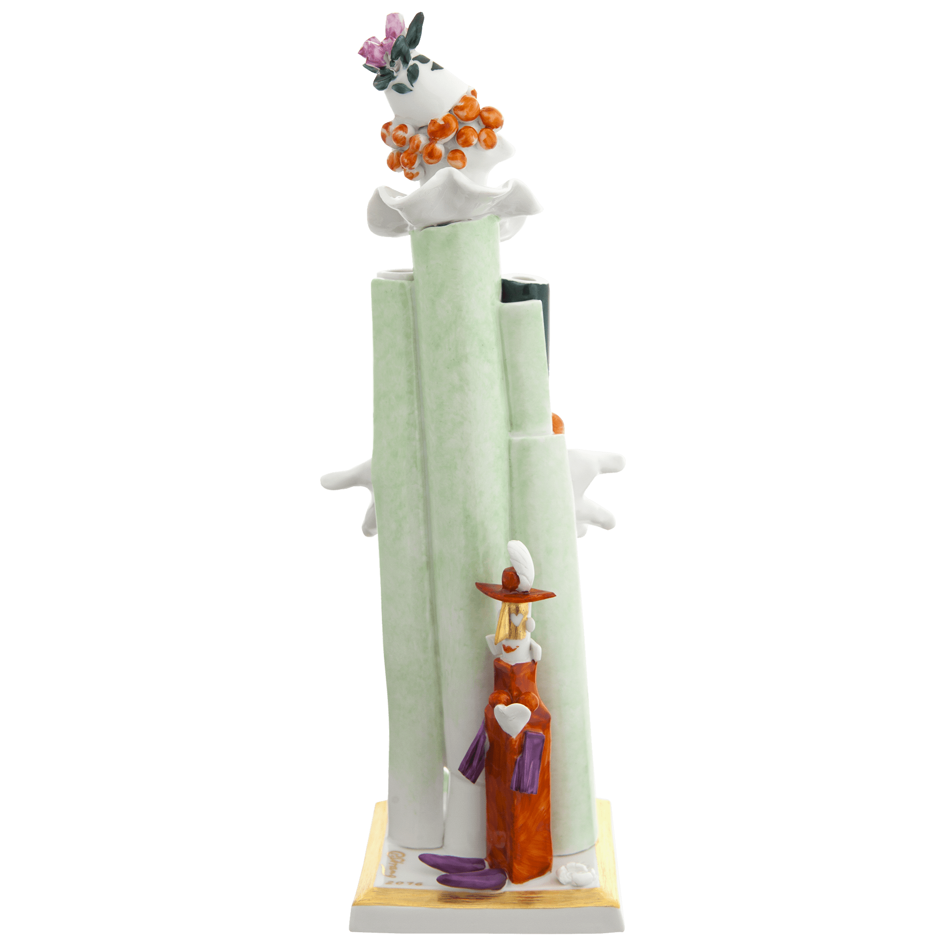 Figur Clown mit Maskerade, handbemalt, H 23 cm | Meissen Figuren Individuell 900300 - 83582 - Meissen Weimar
