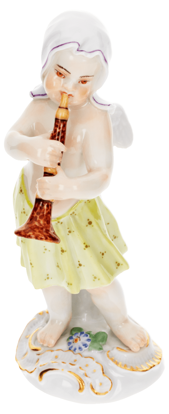Figur Costumed Cupid Girl mit Oboe, H 12 cm | Meissen Figuren Individuell 900300 - 60165 - Meissen Weimar