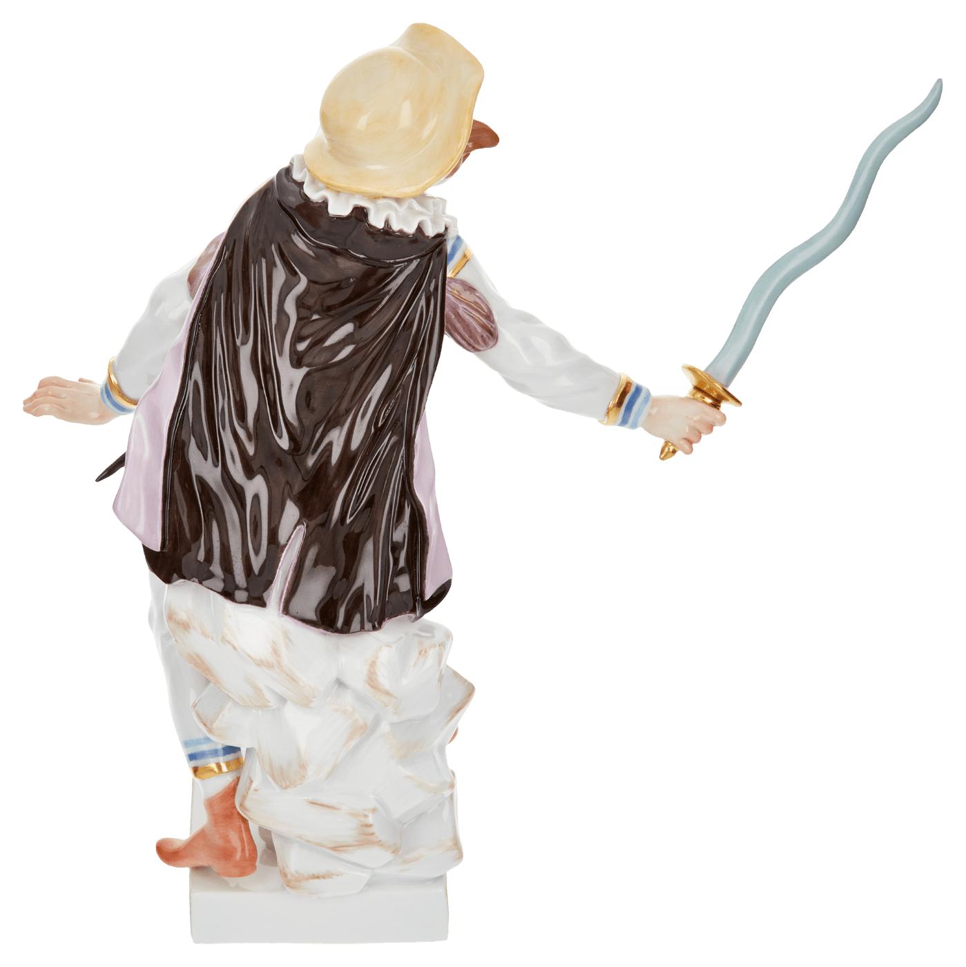Figur Coviello, bunt und gold staffiert, H 18 cm | Meissen Figuren - Edition Italienische Komödie 900300 - 64573 - Meissen Weimar