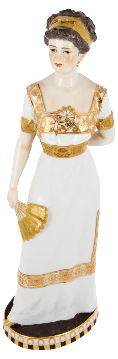 Figur Dame mit Fächer, Hö 29,5 cm, limitiert | Meissen Limitierte Meisterwerke 900384 - 73486 - Meissen Weimar