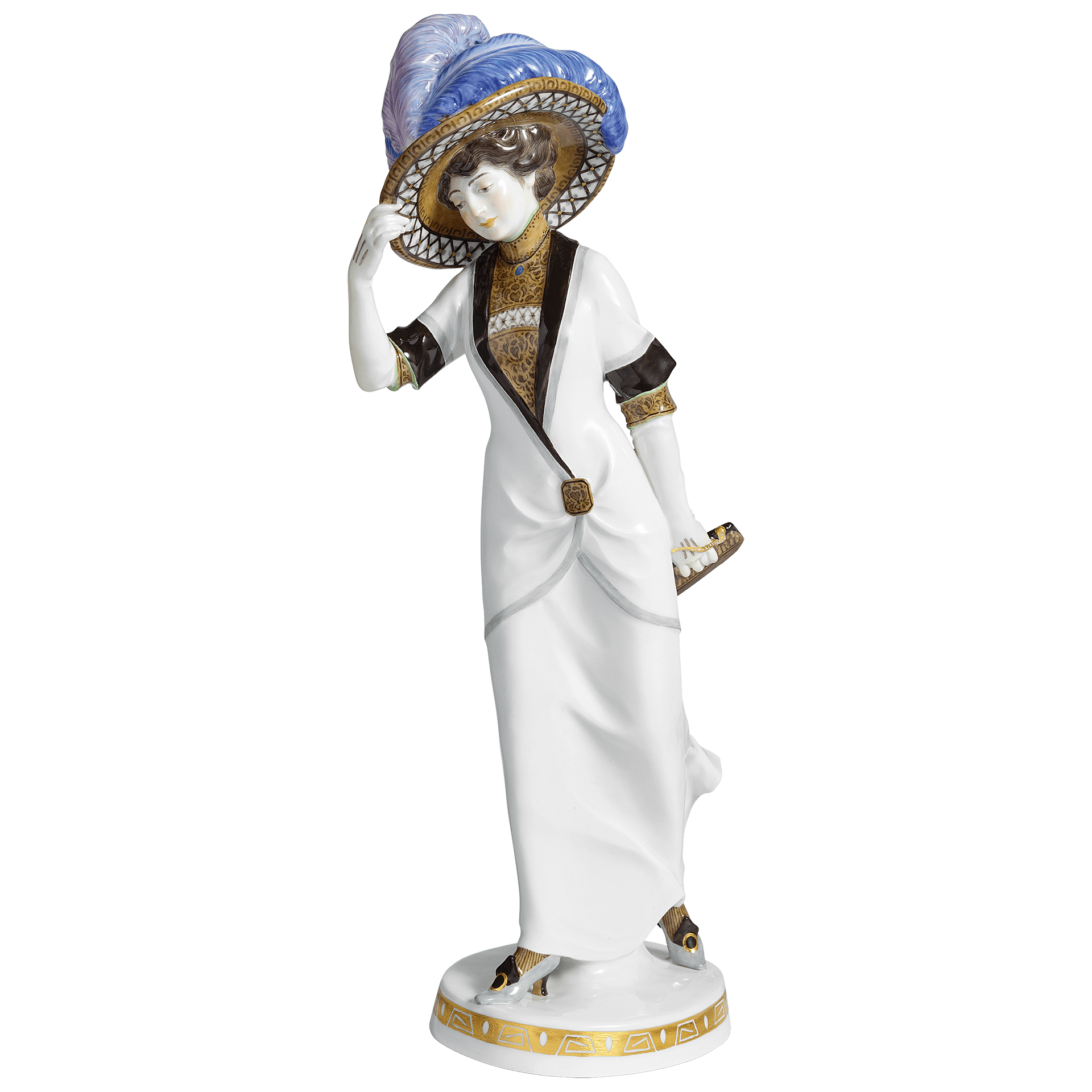 Figur Dame mit Handtasche, limitiert, H 28 cm | Meissen Limitierte Meisterwerke 900384 - 73454 - Meissen Weimar