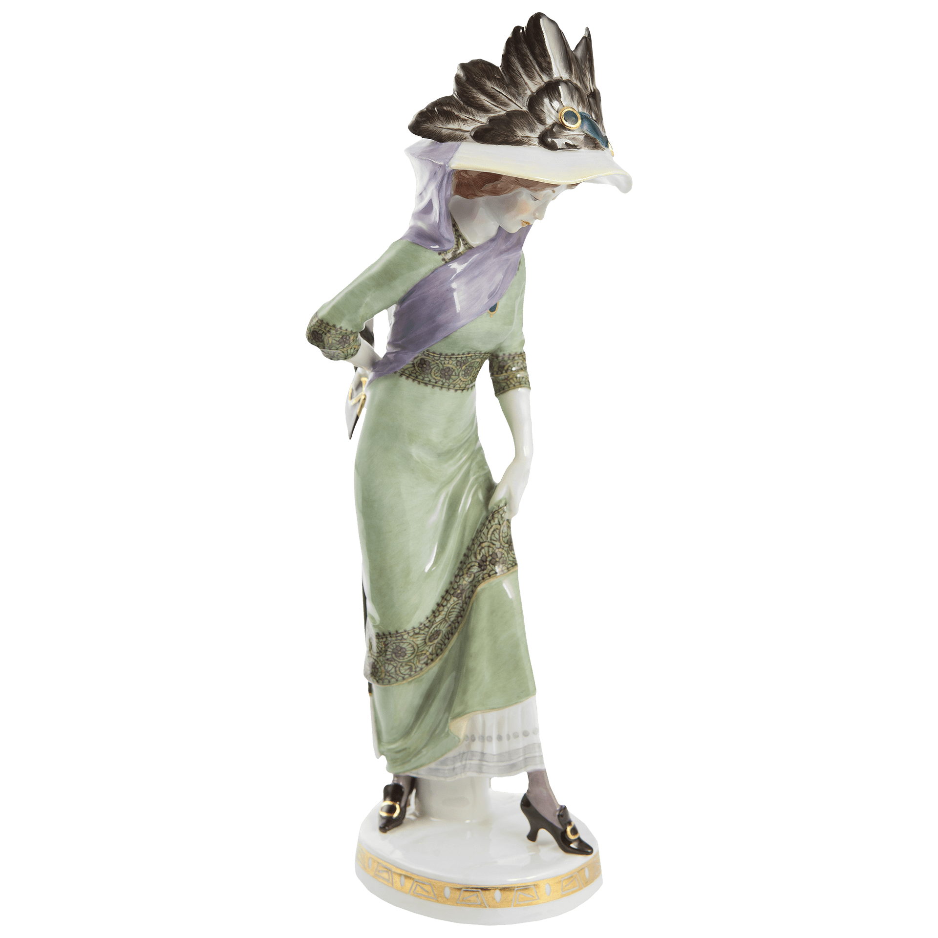 Figur Dame mit Schirm Limitierte Meisterwerke, Porzellan, H 28 cm | Meissen Limitierte Meisterwerke 900384 - 73455 - Meissen Weimar