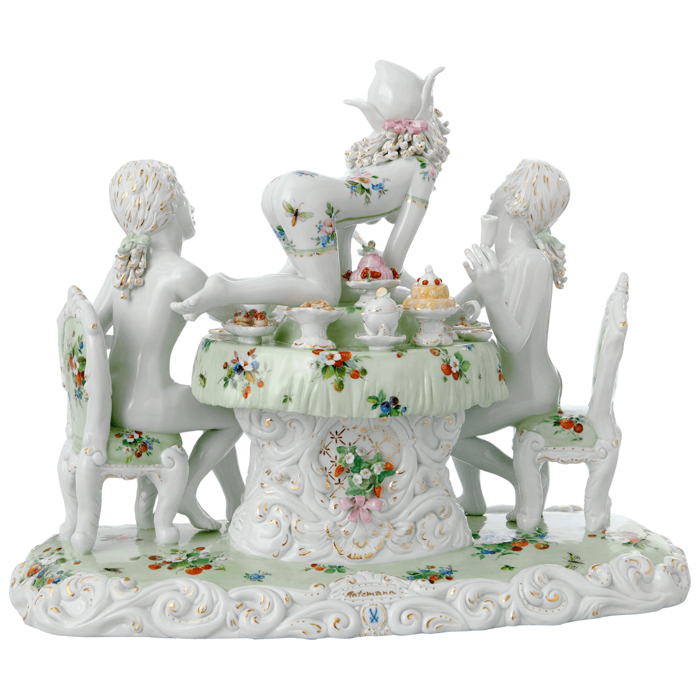 Figur Duel, H 32 cm | Meissen Figuren Individuell 65c028 - 73717 - Meissen Weimar