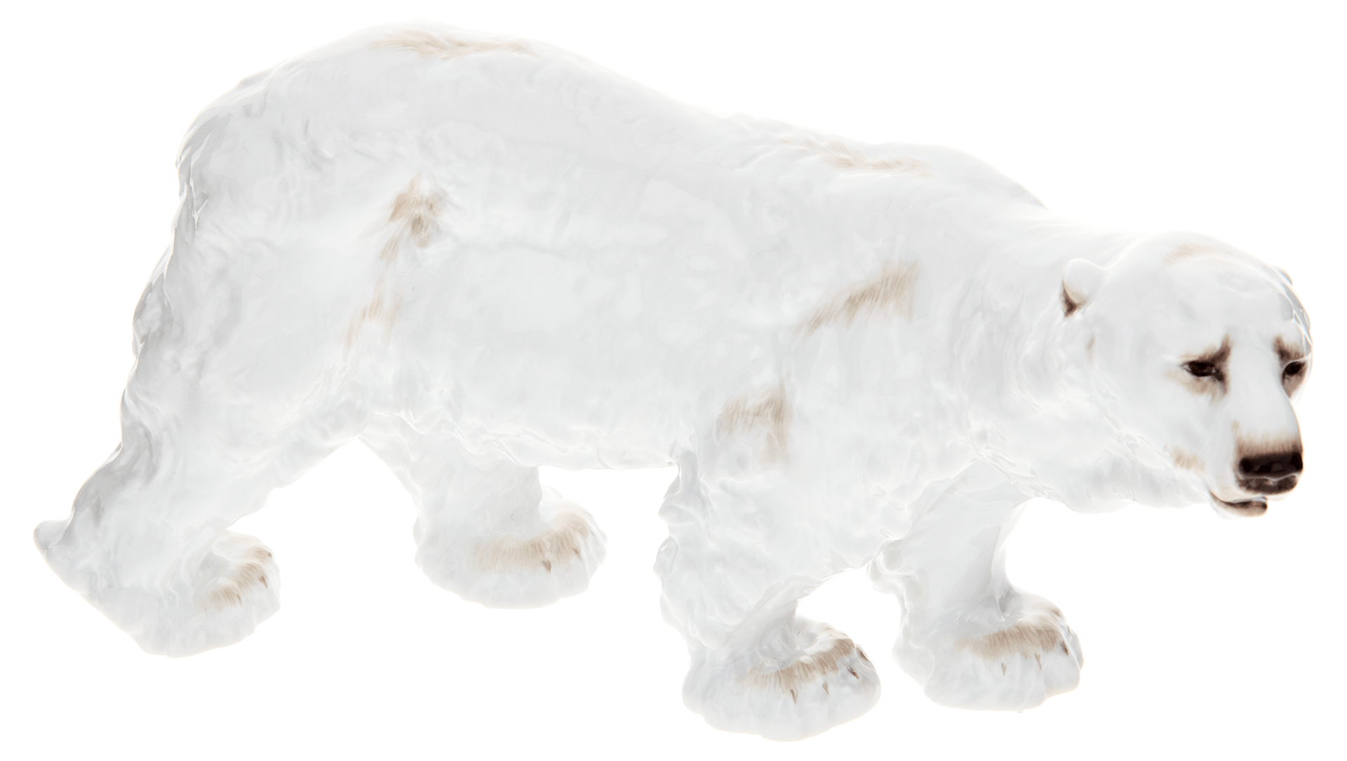 Figur Eisbär, bunt staffiert, L 22 cm | Meissen Figuren Individuell 900100 - 78794 - Meissen Weimar
