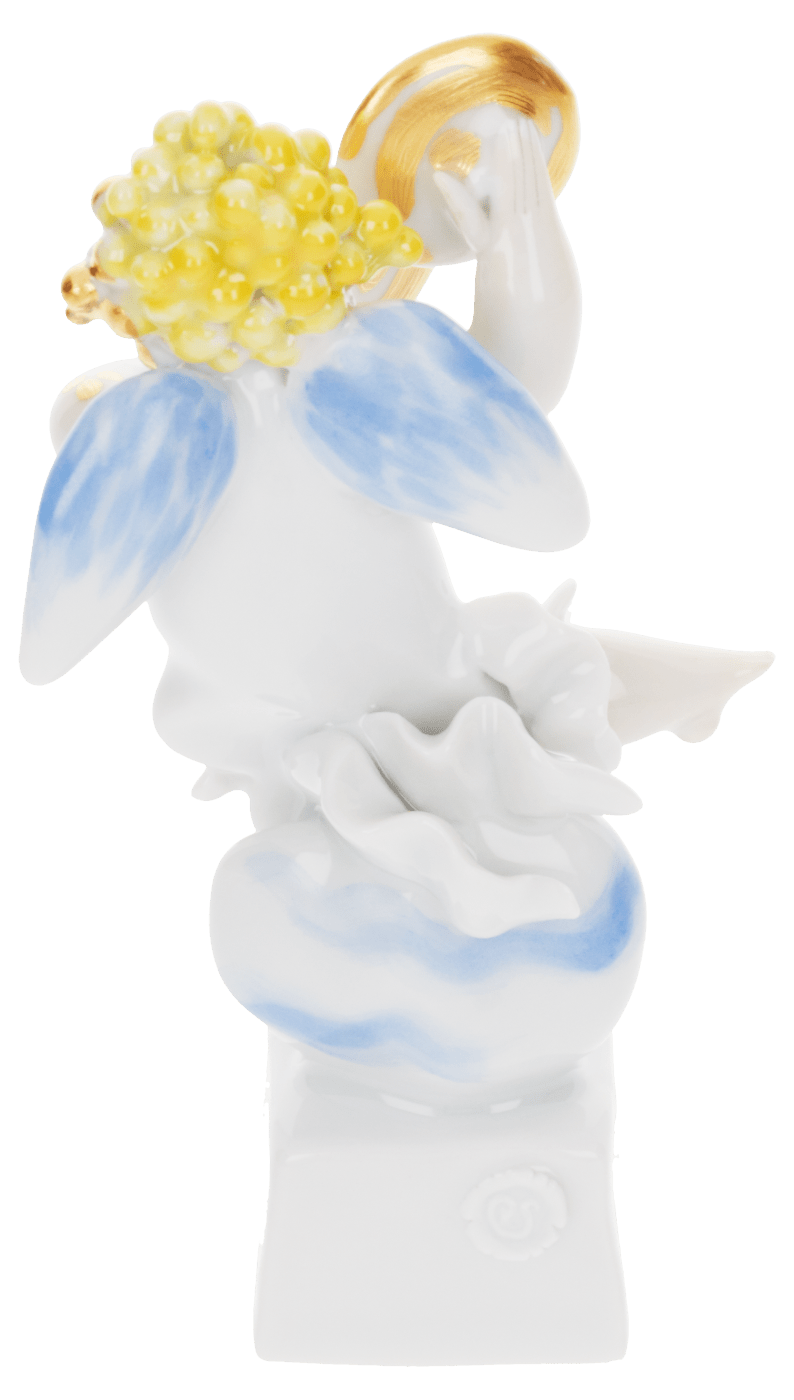 Figur Engel mit Becken, Gold, H 10 cm | Meissen Figuren - Edition Weihnachten 900300 - 83442 - Meissen Weimar