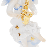 Figur Engel mit Saxophon, Gold, H 10 cm | Meissen Figuren Individuell