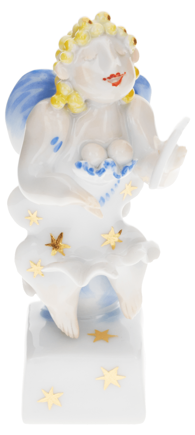 Figur Engel Sängerin, Gold, H 9,5 cm | Meissen Figuren - Edition Weihnachten 900300 - 83132 - Meissen Weimar