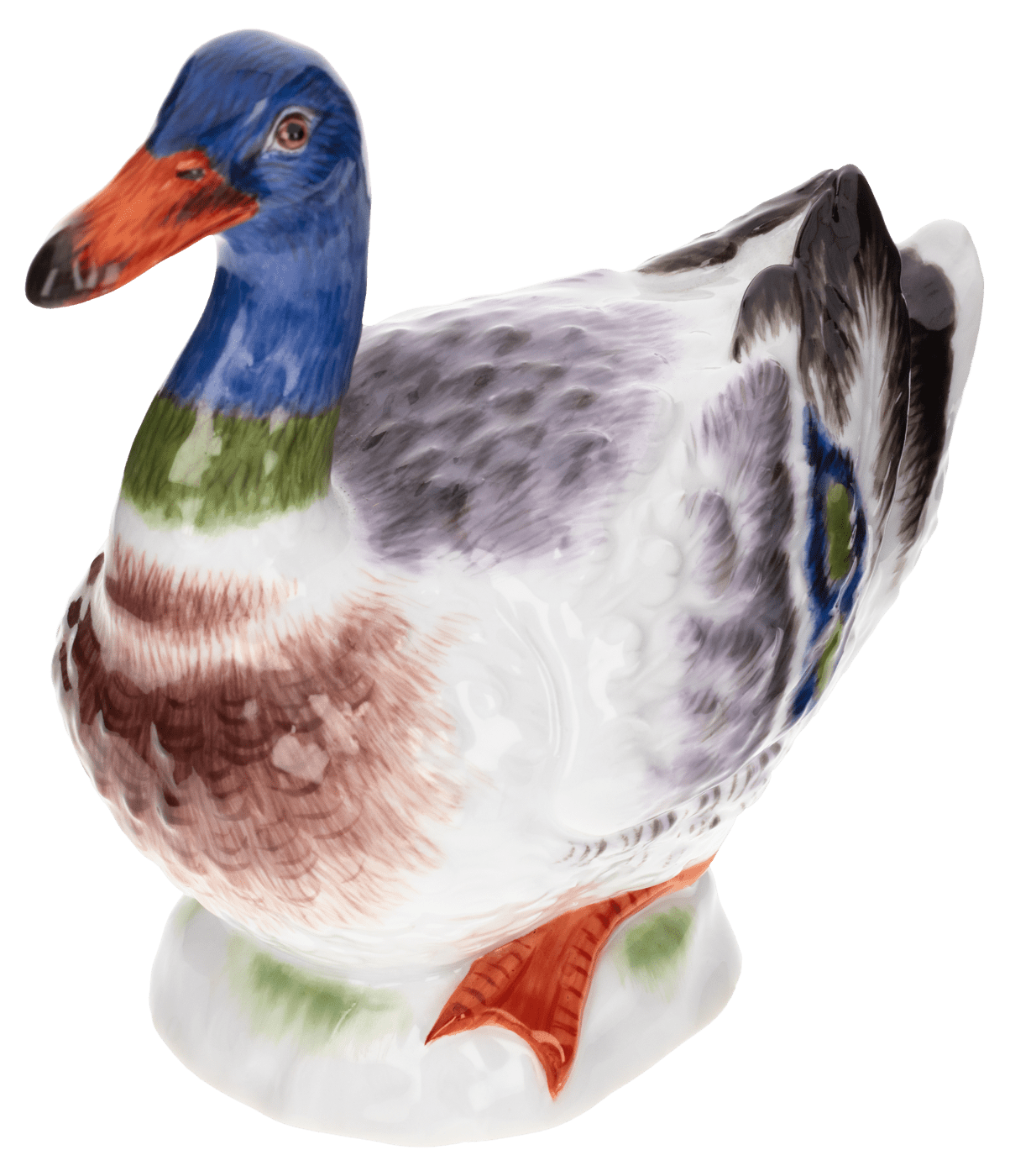 Figur Ente, bunt staffiert, H 10 cm | Meissen Figuren Individuell 900100 - 77158 - Meissen Weimar