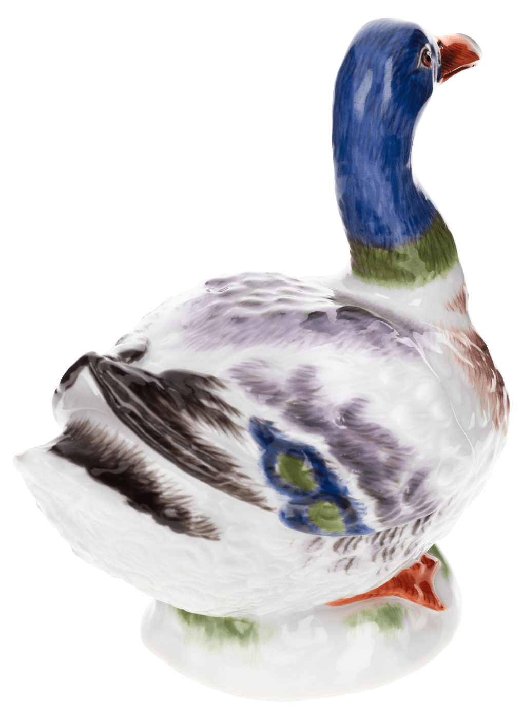 Figur Ente, bunt staffiert, H 10 cm | Meissen Figuren Individuell 900100 - 77158 - Meissen Weimar