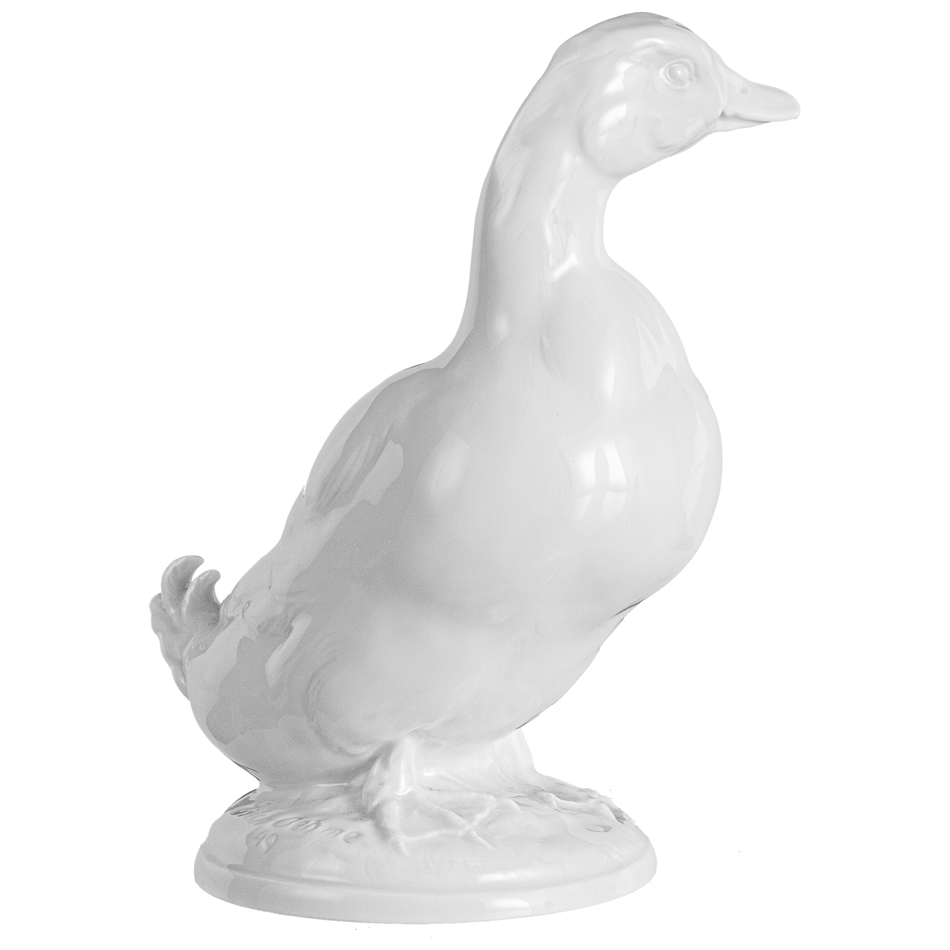 Figur, Entenerpel Weiß, H 14 cm | Meissen Kollektion Markenzeichen 000001 - 77331 - Meissen Weimar