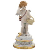 Figur enttäuschter Amor mit Korb, H 20 cm | Meissen Figuren Individuell