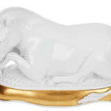 Figur Esel, weiß-goldener Sockel, H 17 cm | Meissen Limitierte Meisterwerke