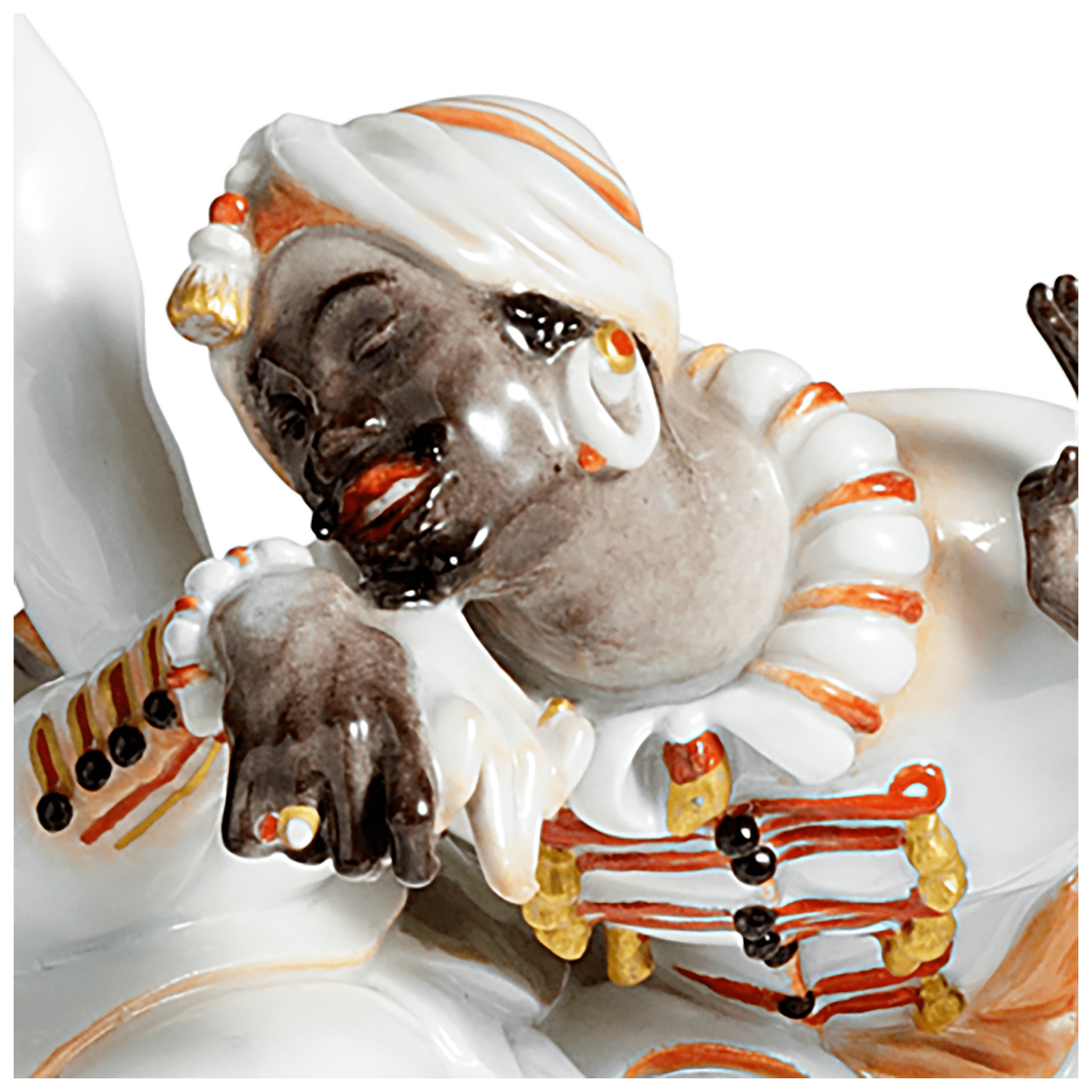 Figur, Exklusiv - Kollektion Lady with Moor, H 26 cm | Meissen Exklusiv - Kollektion 900580 - 73316 - Meissen Weimar