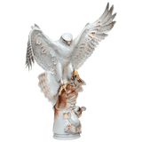 Figur Falke bunt platin und gold staffiert H 75 cm | Meissen Exklusiv-Kollektion