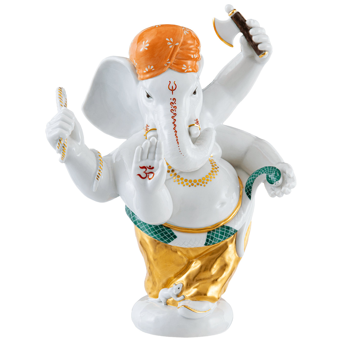 Figur Ganesha, bunt und gold staffiert, H 24.5 cm | Meissen Figuren Individuell 900300 - 73955 - Meissen Weimar