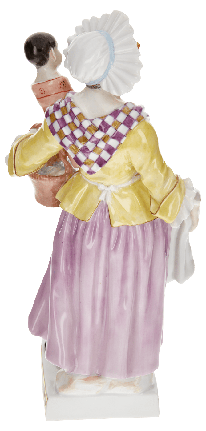 Figur Gnaga, bunt und gold staffiert, H 17 cm | Meissen Figuren - Edition Italienische Komödie 900300 - 64563 - Meissen Weimar