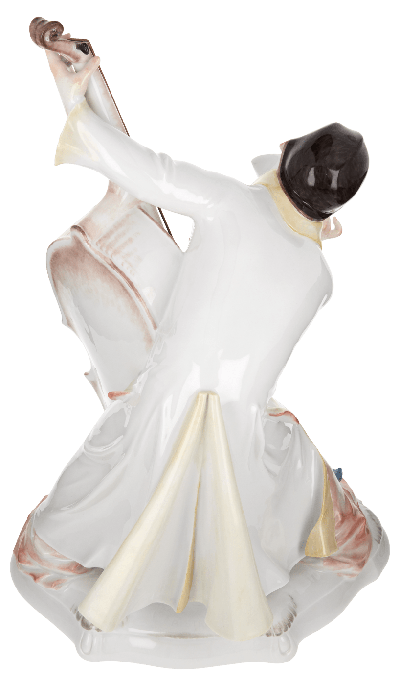 Figur Grock mit Baßgeige, Höhe 35 cm | Meissen Exklusiv - Kollektion 900180 - 73m10 - Meissen Weimar