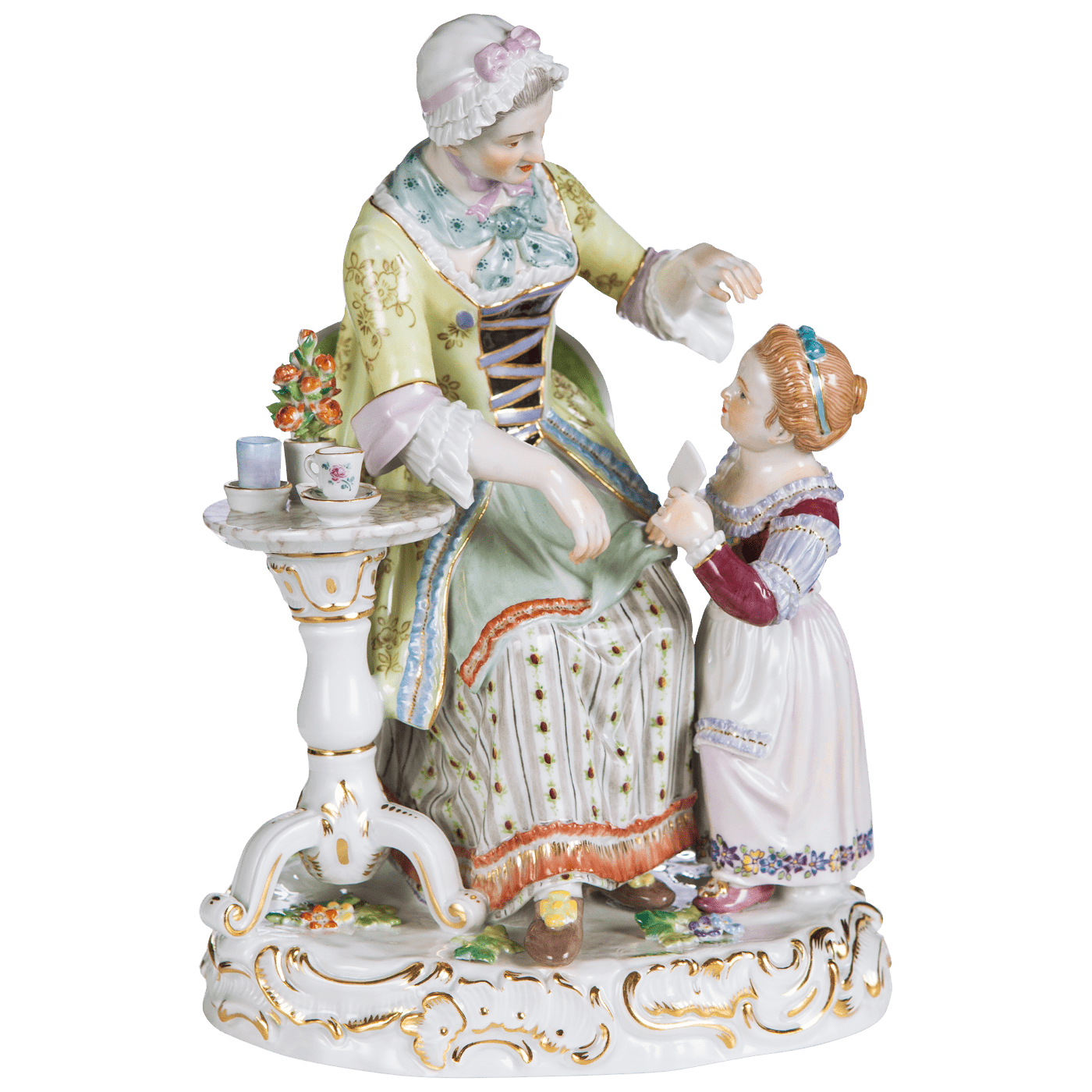 Figur Großmutters Geburtstag, Bunt, H 21 cm | Meissen Limitierte Meisterwerke 900384 - 73464 - Meissen Weimar