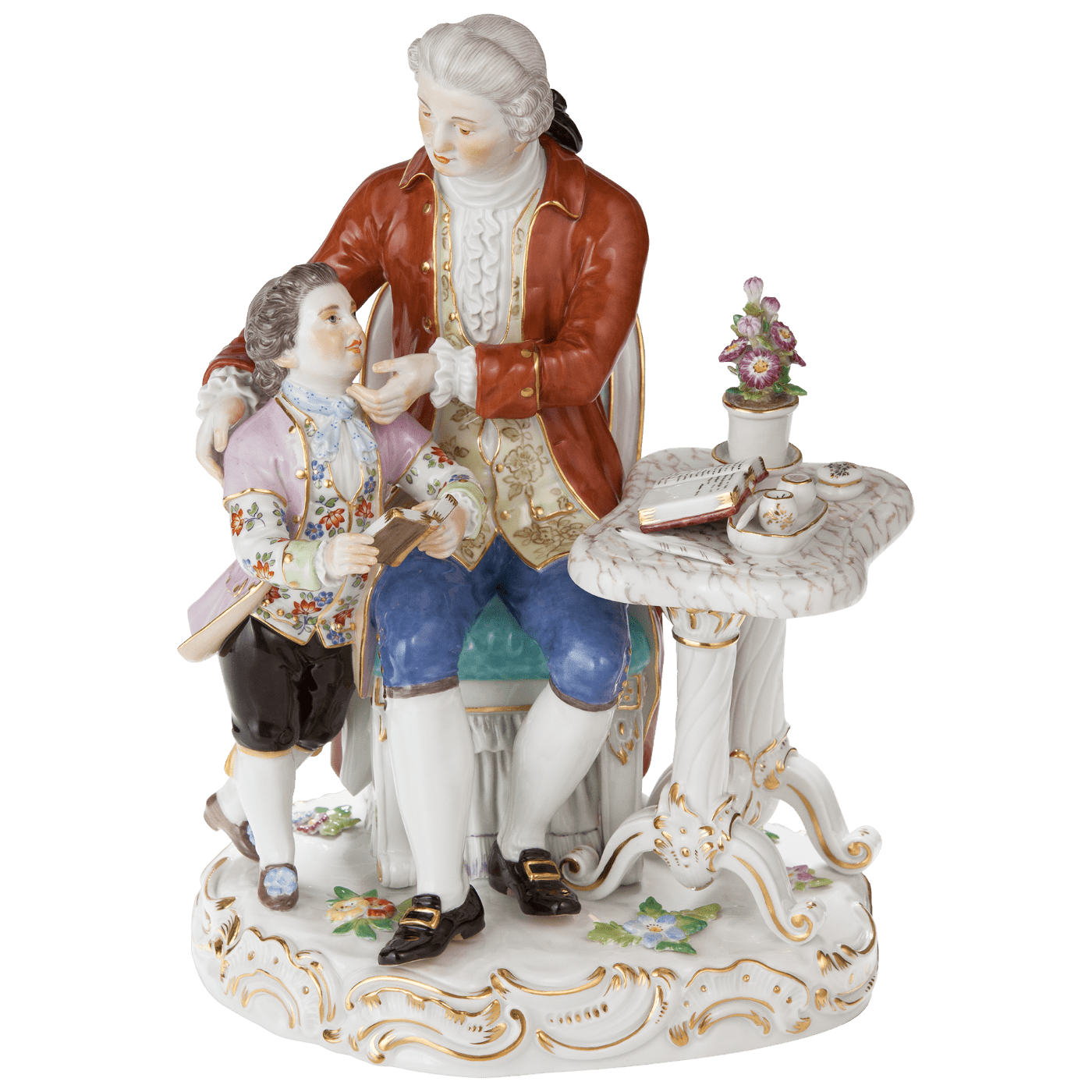 Figur Großvater und Enkel, 22,5 cm hoch | Meissen Limitierte Meisterwerke 900384 - 73710 - Meissen Weimar