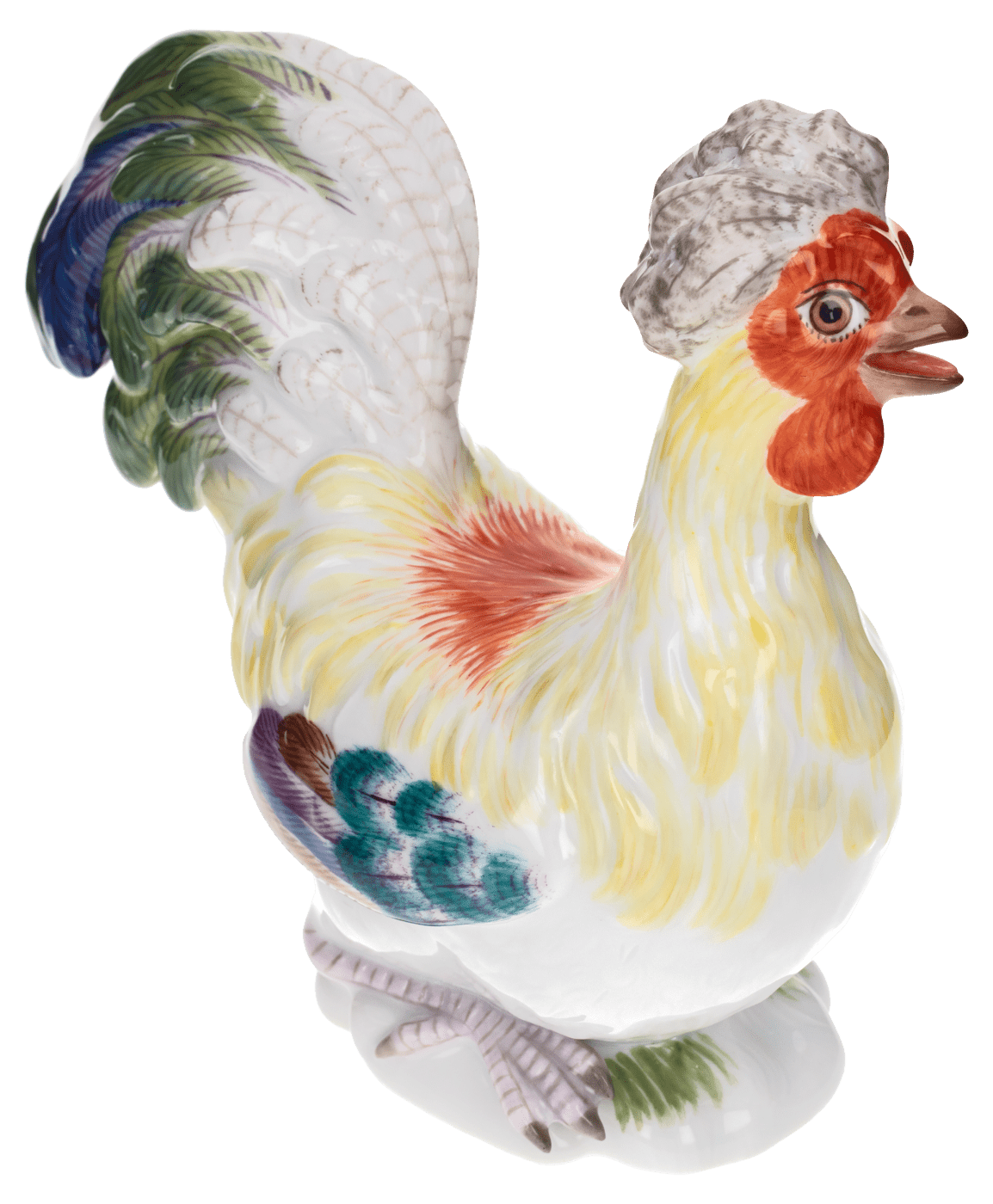 Figur Hahn, bunt staffiert, H 11 cm | Meissen Figuren Individuell 900100 - 77111 - Meissen Weimar