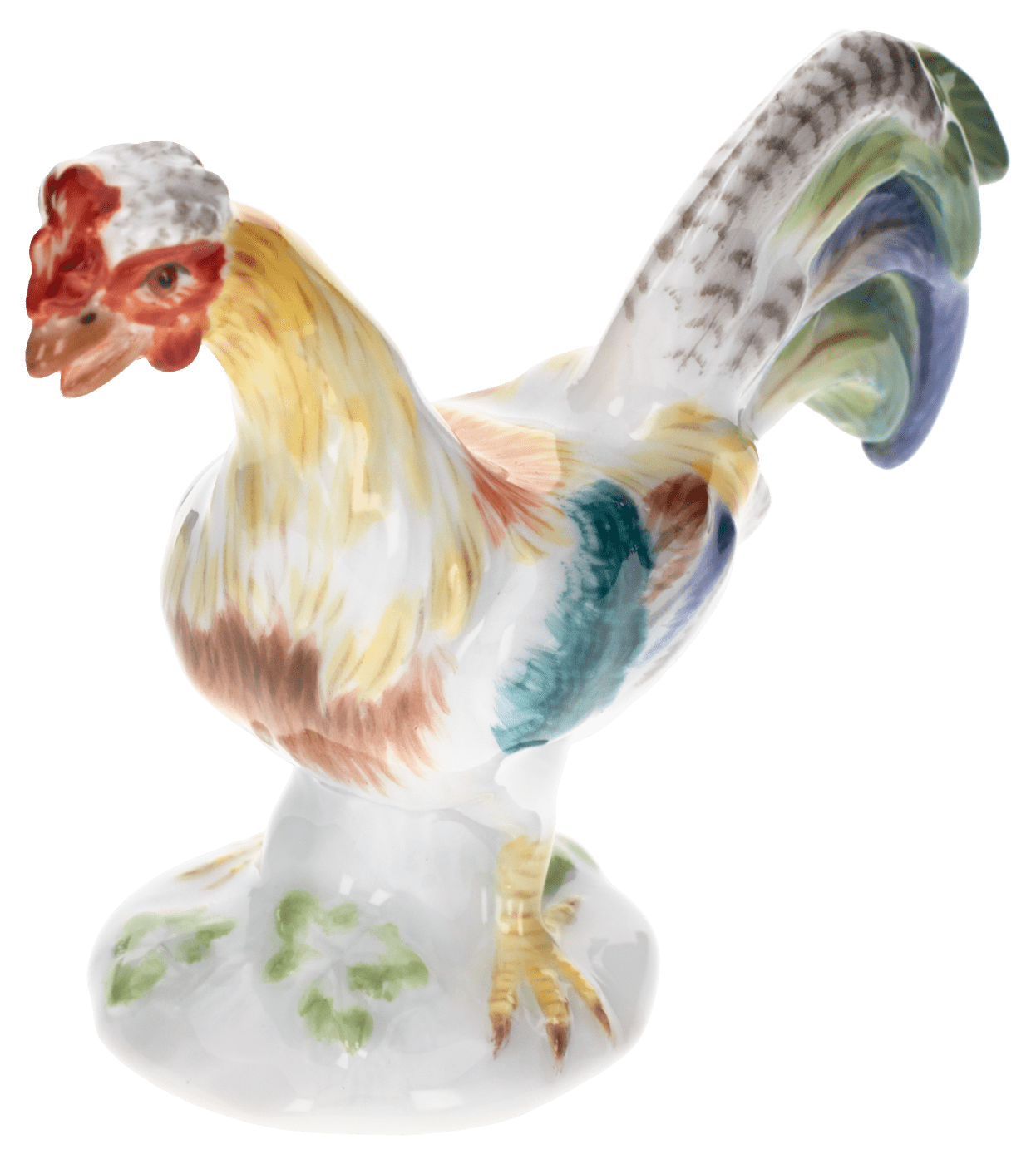 Figur Hahn, Bunt staffiert, H 6 cm | Meissen Figuren Individuell 900100 - 77196 - Meissen Weimar
