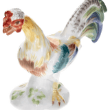 Figur Hahn, Bunt staffiert, H 6 cm | Meissen Figuren Individuell