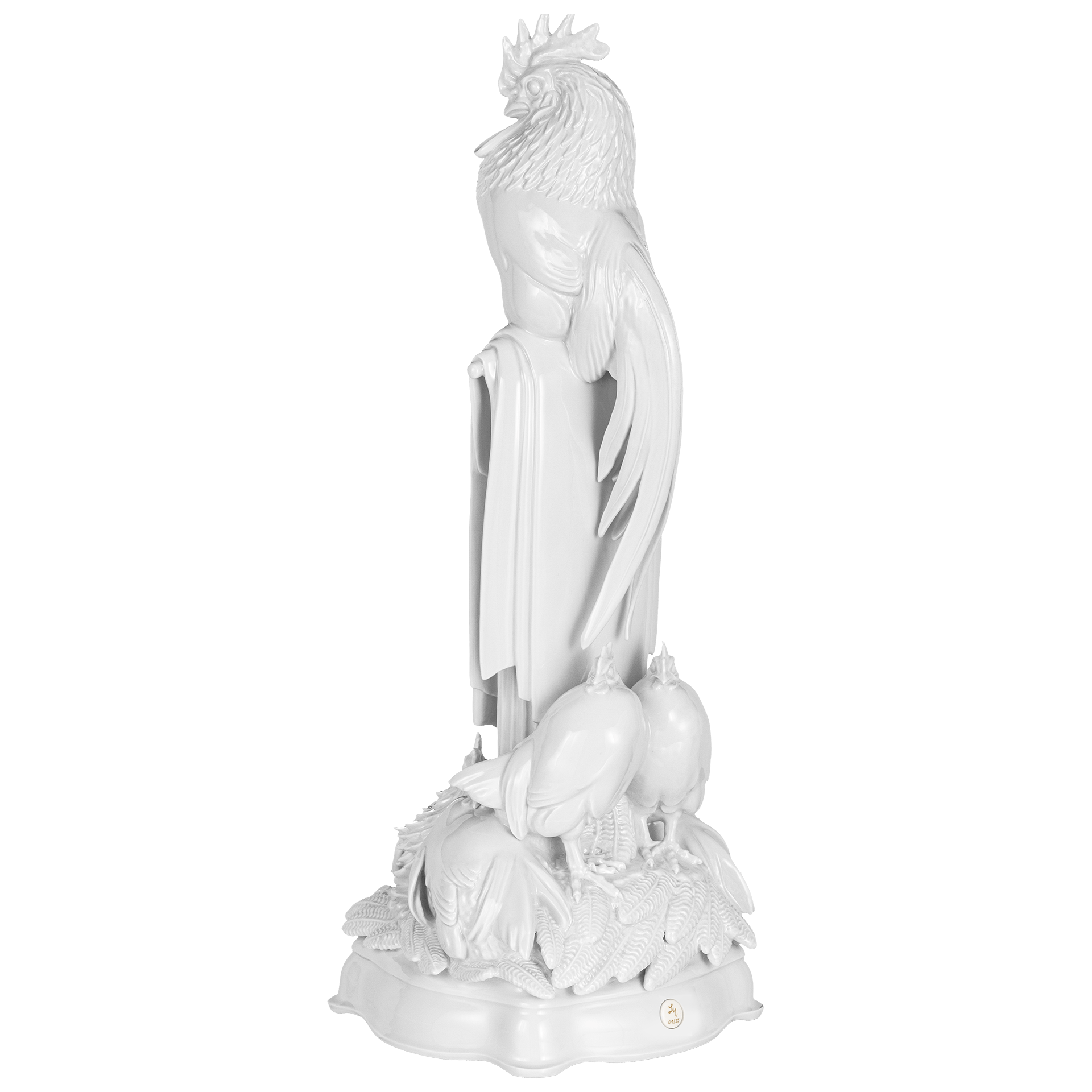 Figur Hahnengruppe, Porzellan, H 44 cm | Meissen Limitierte Meisterwerke 000084 - 77m07 - Meissen Weimar