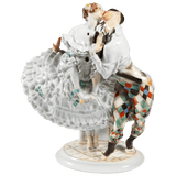 Figur Harlekin und Columbine, handbemalt, H 27 cm | Meissen Exklusiv-Kollektion