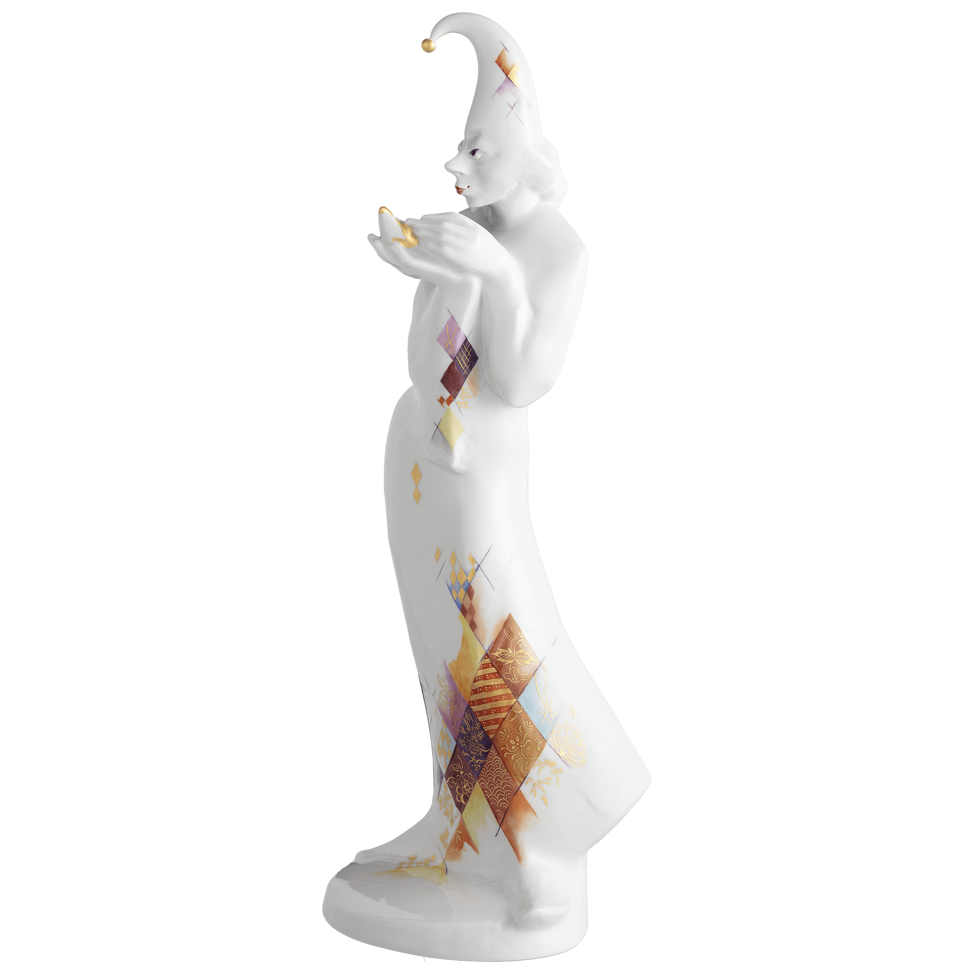 Figur Harlekin, Weiß, H 42 cm, limitiert 25 Stück | Meissen Einzelplastik 900374 - 73643 - Meissen Weimar