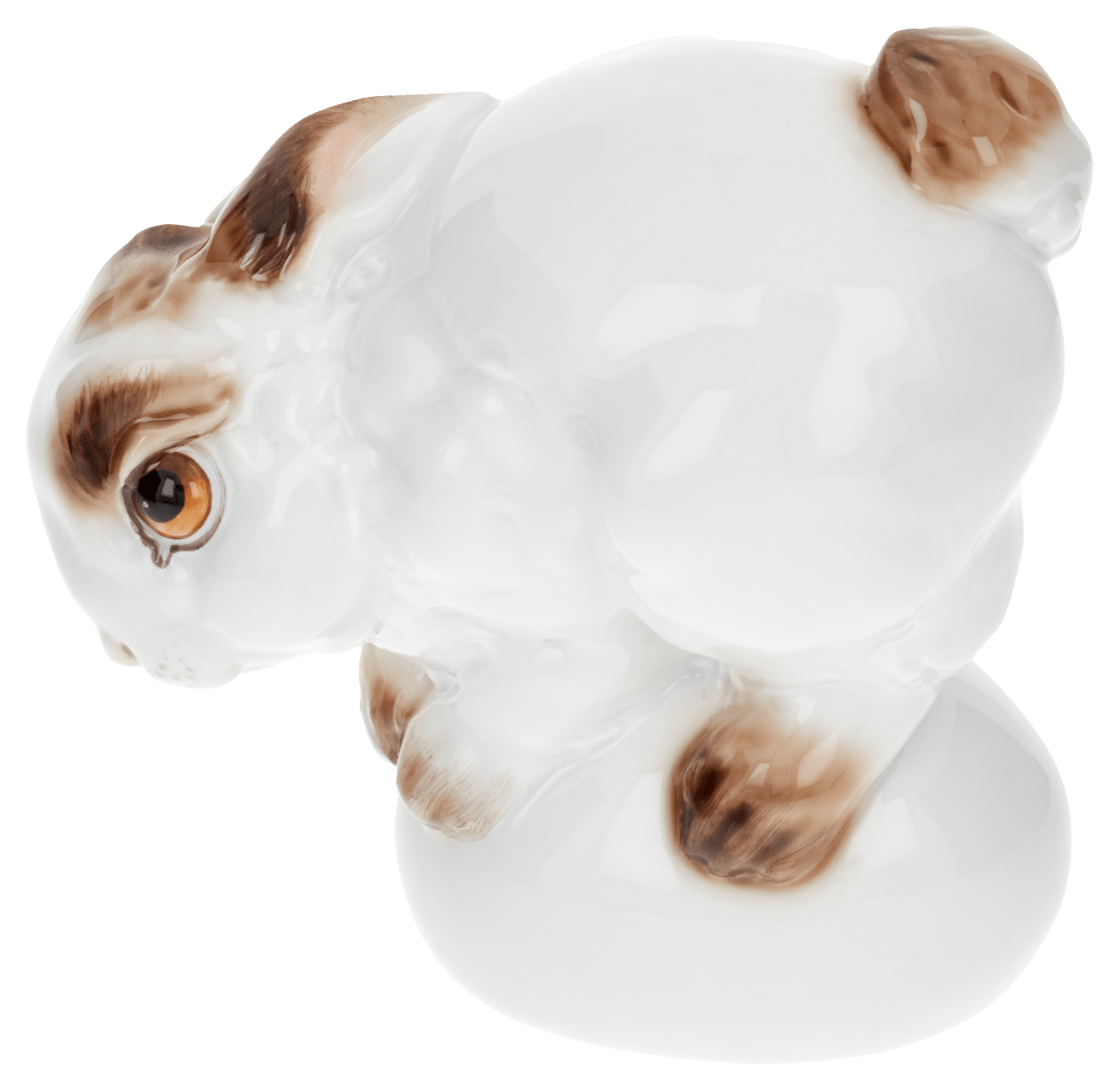 Figur Hase Benno, Bunt staffiert, H 8,5 cm | Meissen Figuren Individuell 900100 - 83605 - Meissen Weimar