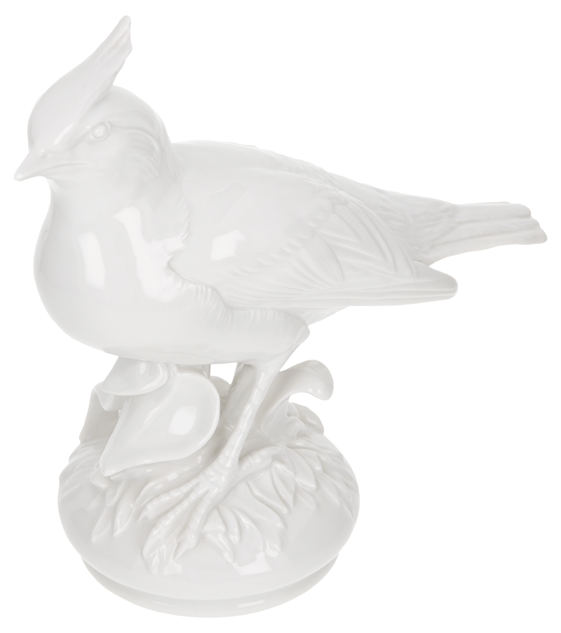 Figur Haubenlerche Weiß, H 15 cm | Meissen Kollektion Markenzeichen 000001 - 77320 - Meissen Weimar