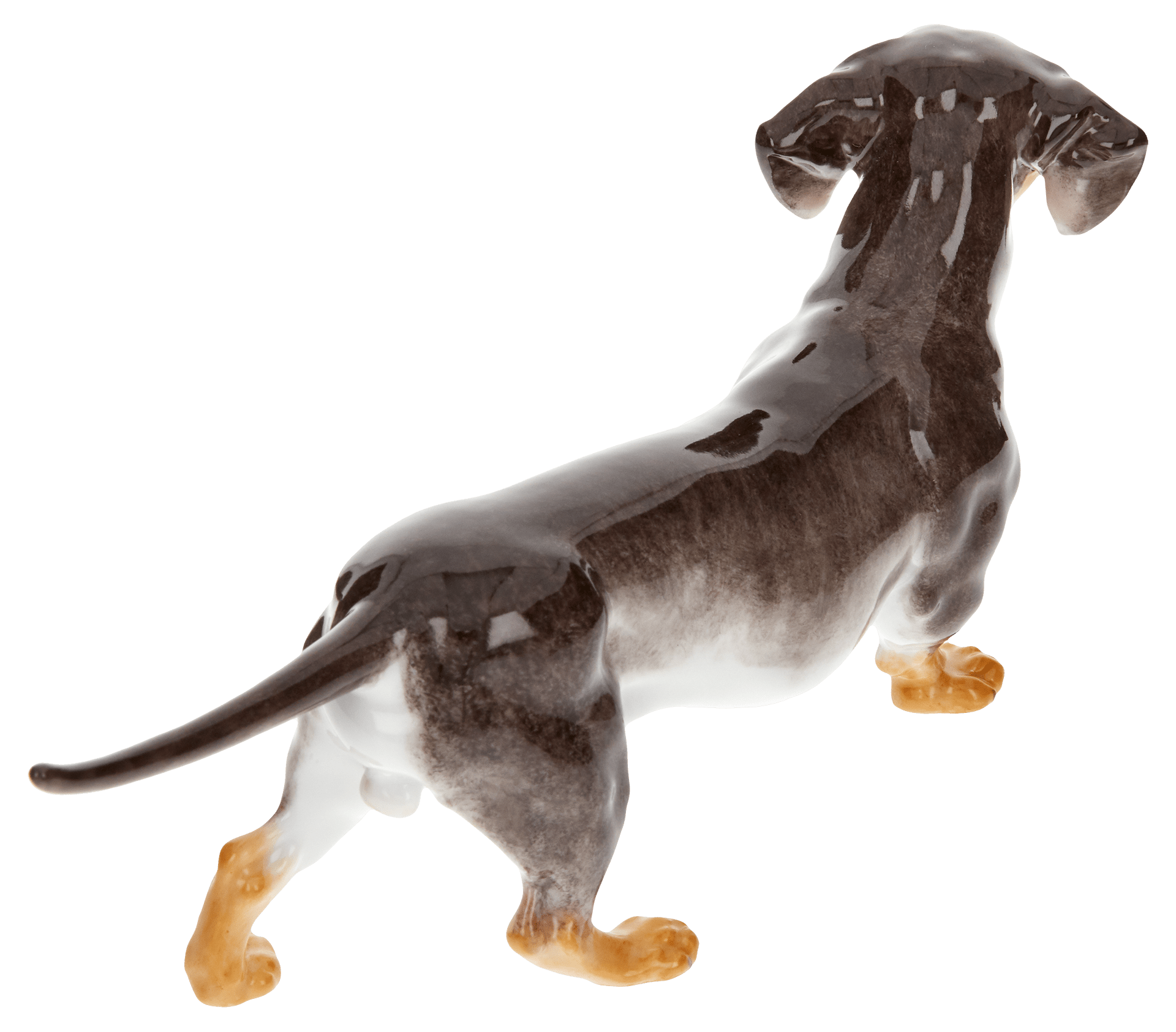 Figur, Hund Dachshund, H 8 cm, Bunt staffiert | Meissen Figuren Individuell 900100 - 78800 - Meissen Weimar