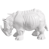 Figur Indisches Panzernashorn, weiß, H 28 cm | Meissen Limitierte Meisterwerke